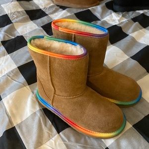 Tan/Rainbow Ugg Boots